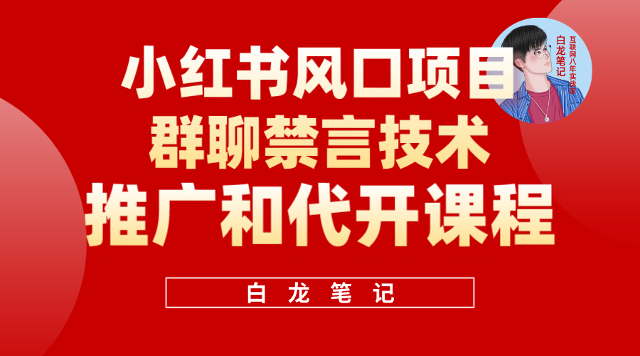 小红书风口项目日入300+，小红书群聊禁言技术代开项目，适合新手操作-颜夕资源网-第14张图片