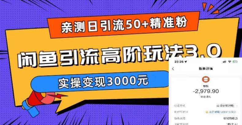 日引50+精准粉，闲鱼引流高阶玩法3.0，实操变现3000元-颜夕资源网-第14张图片