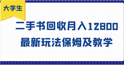 大学生创业风向标，二手书回收月入12800，最新玩法保姆及教学-颜夕资源网-第14张图片