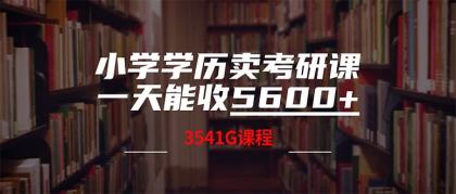 小学学历卖考研课程，一天收5600（附3580G考研合集）-颜夕资源网-第14张图片