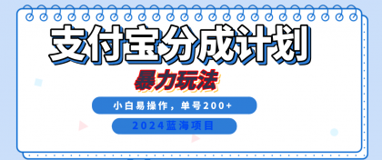 2024最新冷门项目，支付宝视频分成计划，直接粗暴搬运，日入2000+，有手就行！-颜夕资源网-第13张图片